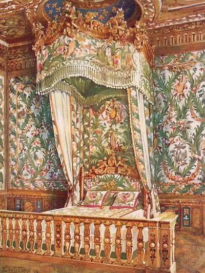 Vergoldetes Staatsbett von Königin Marie Antoinette von Edwin John Foley